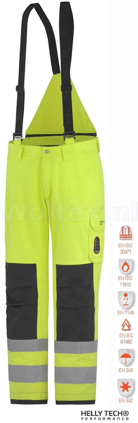 Helly Hansen Broeken Aberdeen 71485 Vlamvertragend HiVis fluo geel-antracietgrijs(369)